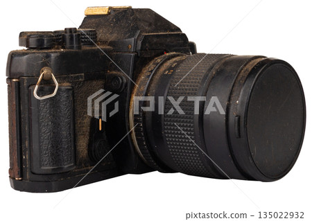 dust dirt film camera old isolated on white background 135022932