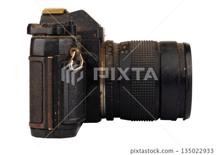 dust dirt film camera old isolated on white background 135022933