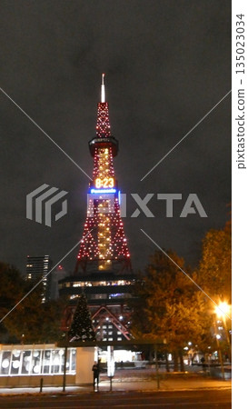 View of the TV tower from Odori Park at night View of the TV tower from Odori Park at night 135023034