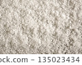 White natural salt as background, closeup view 135023434