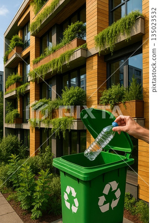 Pouring Bottle Into Recycling Bin 191025 135023532