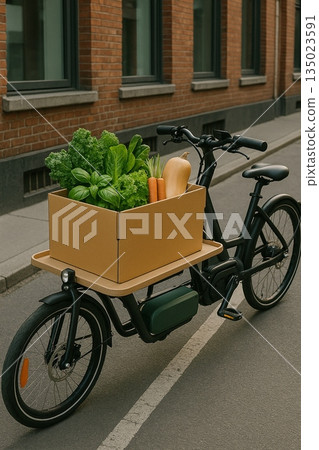Cargo Bike With Vegetable Box 191025 135023591