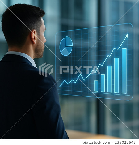 Businessman Pointing Graph Presentation 191025 135023645