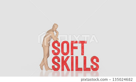 Soft Skills Development for Career Growth and Professional Success 3d render. 135024682
