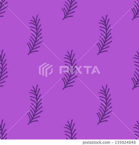 Seamless pattern of botanical leaves, silhouettes of natural ornaments. Simple floral pattern. Vector illustration in two colors. Seamless pattern of botanical leaves, silhouettes of natural ornaments. Simple floral pattern. Vector illustration in two colors. 135024848