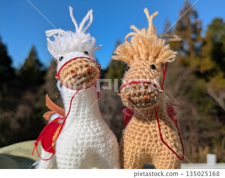 一匹可愛的手工毛絨小馬 135025168