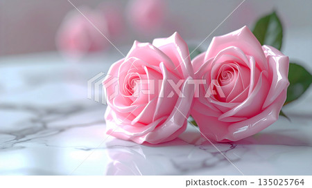情人節淡粉紅玫瑰花糖果 135025764