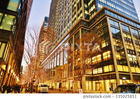 Marunouchi Nakadori at dusk 135025851