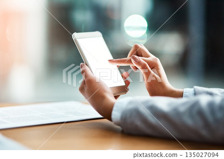 Closeup, hands and woman a smartphone, mockup and typing with connection, screen or social media. Female person, girl or employee with a cellphone, communication or network with mobile app or contact Closeup, hands and woman a smartphone, mockup and typing with connection, screen or social media. Female person, girl or employee with a cellphone, communication or network with mobile app or contact 135027094