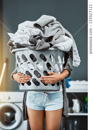 Laundry, hands and woman with basket in her home for housework, washing and hygiene. House, cleaning and female carrying fresh fabric for spring clean, clothes and household task on the weekend Laundry, hands and woman with basket in her home for housework, washing and hygiene. House, cleaning and female carrying fresh fabric for spring clean, clothes and household task on the weekend 135027111