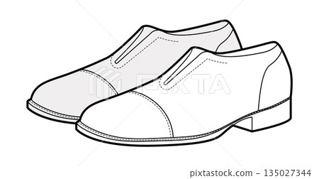 Dress shoe mens formal sketch pair. Classic lace up leather suit footwear smart office style. Technical fashion Dress shoe mens formal sketch pair. Classic lace up leather suit footwear smart office style. Technical fashion 135027344