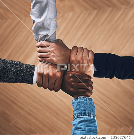 Collaboration, link or hands of business people with diversity for community support or teamwork in office. Zoom, above or group of employees with joint mission, trust or hope for goals together Collaboration, link or hands of business people with diversity for community support or teamwork in office. Zoom, above or group of employees with joint mission, trust or hope for goals together 135027645