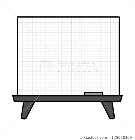 School print material | Illustration of a blackboard with a grid 135028369