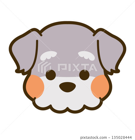 Miniature Schnauzer face icon Miniature Schnauzer face icon 135028444