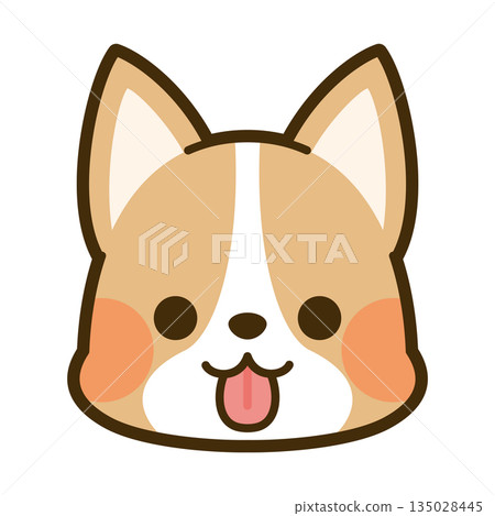 柯基犬臉圖標 柯基犬臉圖標 135028445