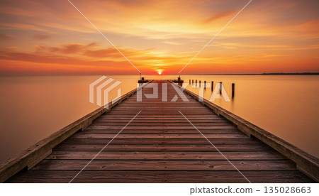 日落和碼頭 135028663