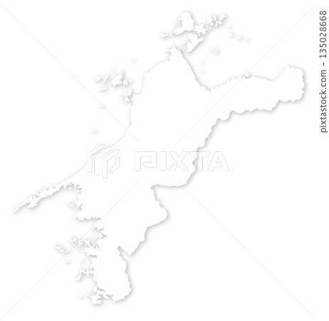 Blank map of Ehime prefecture 135028668