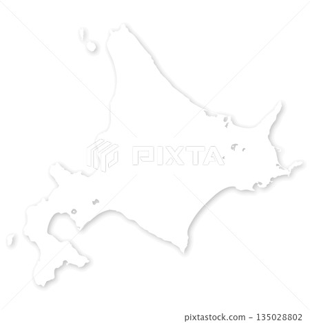 北海道的白色地圖 北海道的白色地圖 135028802
