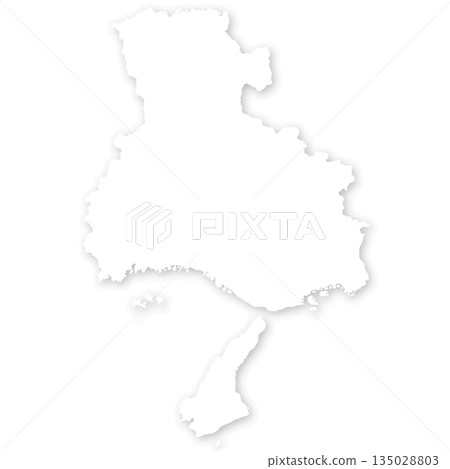 兵庫縣空白地圖 135028803