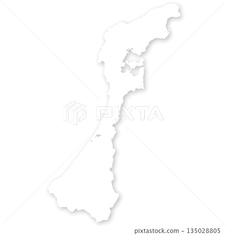 Blank map of Ishikawa prefecture 135028805