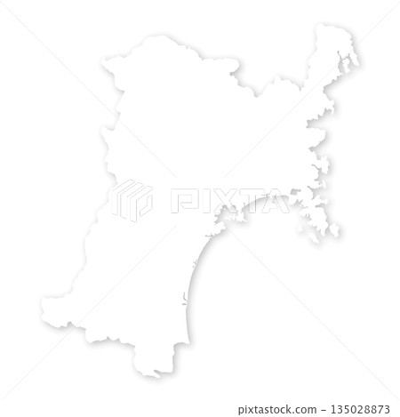 宮城縣空白地圖 宮城縣空白地圖 135028873