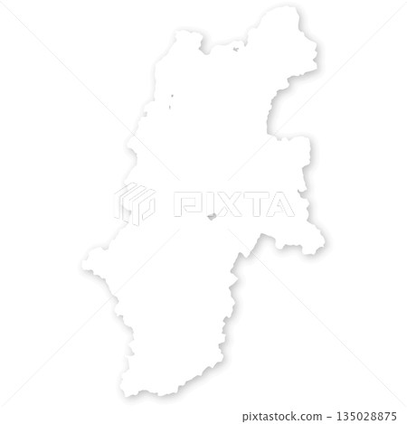 Blank map of Nagano prefecture Blank map of Nagano prefecture 135028875