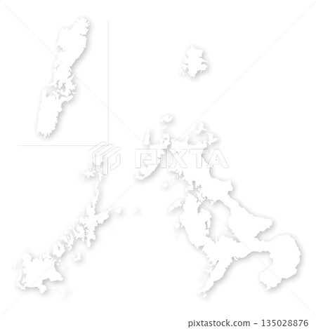 Nagasaki prefecture blank map Nagasaki prefecture blank map 135028876