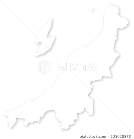 Blank map of Niigata prefecture 135028878