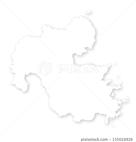 大分縣空白地圖 135028926