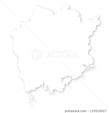 岡山縣空白地圖 135028927