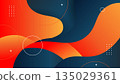 Abstract Red Orange and Blue Fluid Gradient Background Design for Business Presentation, Website Banner, Marketing and Branding Vector 135029361