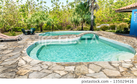 Swimming pool at the rental property in Pedasi, Panama. Swimming pool at the rental property in Pedasi, Panama. 135029416