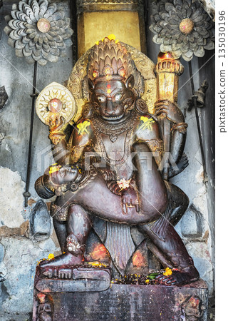Kathmandu Taleju Temple stone Statue of Hanuman and Siva Nepal Kathmandu Taleju Temple stone Statue of Hanuman and Siva Nepal 135030196