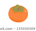 Illustration of cute persimmon 135030309