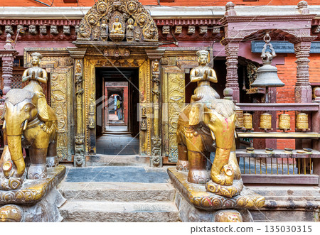 Buddhist monastery known as Hiranya Varna meaning Golden Temple, is a Buddhist monastery nearby Patan Durbar Square. Buddhist monastery known as Hiranya Varna meaning Golden Temple, is a Buddhist monastery nearby Patan Durbar Square. 135030315