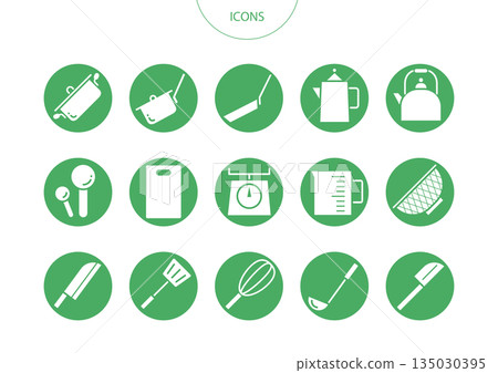 Cookware icon pictogram vector illustration set 135030395