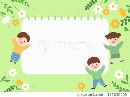 Vector illustrations of cute children. 135030905