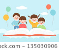 Vector illustrations of cute children. 135030906