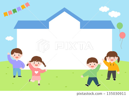 Vector illustrations of cute children. Vector illustrations of cute children. 135030911