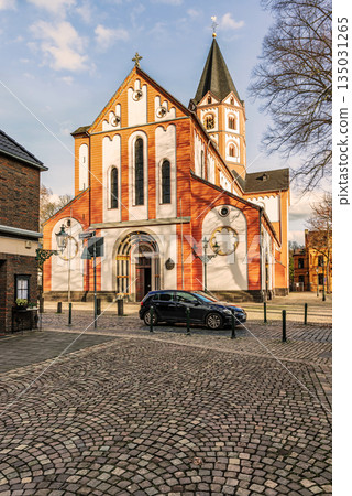 St. Margareta Catholic parish church in Dusseldorf, Gerresheim, Germany. 135031265