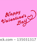 Valentine's Day message text written in chocolate pen style 135031317