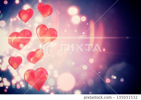 Digitally generated Valentines heart design Digitally generated Valentines heart design 135031532