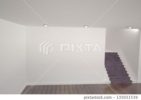Digitally generated room with stairs Digitally generated room with stairs 135031539