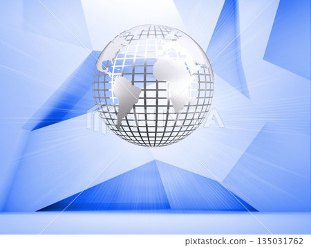 Planet on blue abstract background 135031762