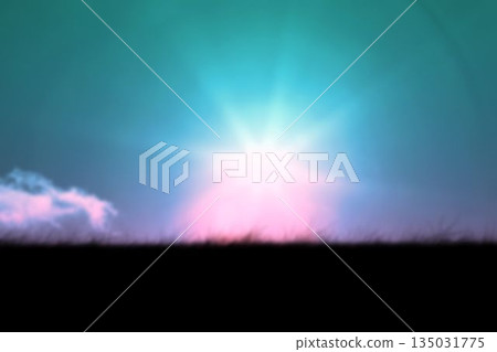 Scenic view of sky with lens flare Scenic view of sky with lens flare 135031775