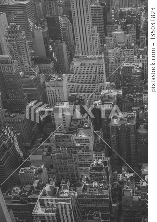 High angle view of modern buildings 135031823