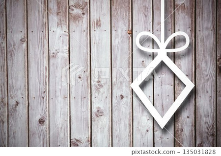 Christmas decorations over wood Christmas decorations over wood 135031828