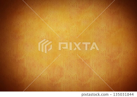 Textured orange surface is appearing in flat design, showing aged parchment gradient and striations 135031844