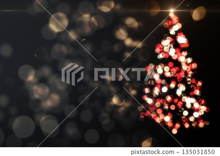 Shimmering christmas tree of lights Shimmering christmas tree of lights 135031850