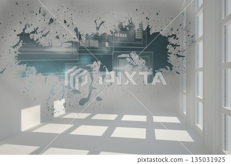 Splash showing technology interface 135031925